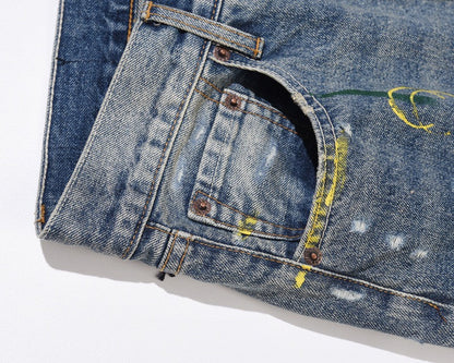 "Wavy" Flared Denim