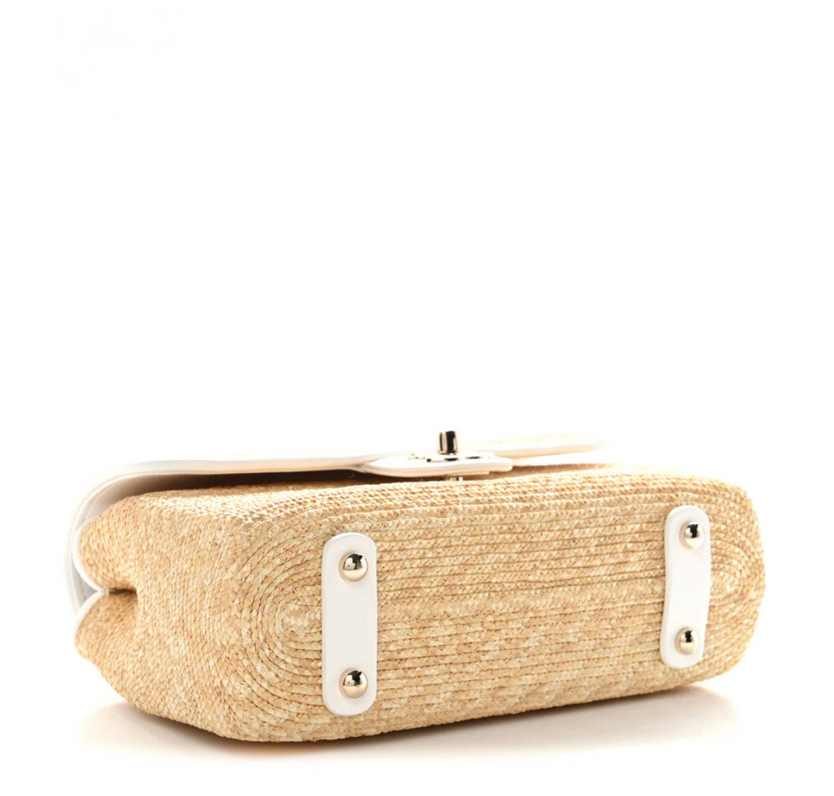 Raffia Lambskin Small Flap Bag
